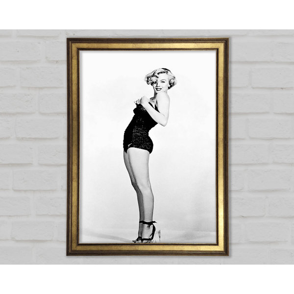 Ebern Designs Marilyn Monroe Swimsuite Single Picture Frame Art